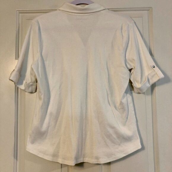 Croft & Barrow, Large, White Blouse with Two Front Pockets - Picture 4 of 10